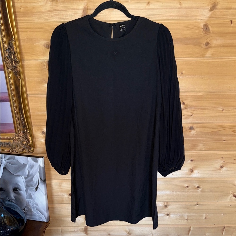 SHEIN Black Long Sleeve Dress